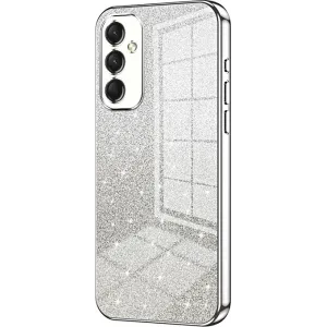 Phonesta Crystal Sparkle Silikon Back Cover Hülle für Samsung Galaxy A16 - Silber