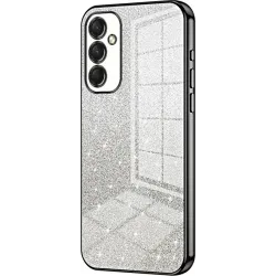 Phonesta Crystal Sparkle Silikon Back Cover Hülle für Samsung Galaxy A16 - Schwarz