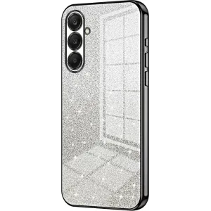 Phonesta Crystal Sparkle Silikon Back Cover Hülle für Samsung Galaxy A26 - Schwarz