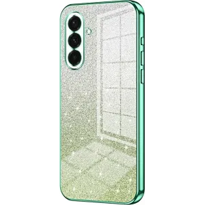 Phonesta Crystal Sparkle Silikon Back Cover Hülle für Samsung Galaxy A36 - Grün