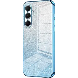 Phonesta Crystal Sparkle Silikon Back Cover Hülle für Samsung Galaxy A56 - Blau