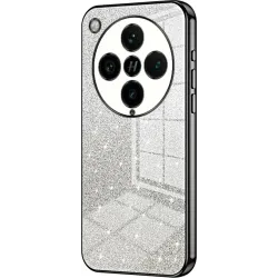 Phonesta Crystal Sparkle Silikon Back Cover Hülle für Oppo Find X8 Pro - Schwarz