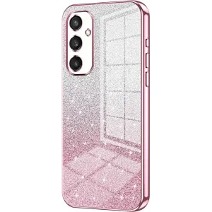 Phonesta Crystal Sparkle Silikon Back Cover Hülle für Samsung Galaxy S25 - Rosa