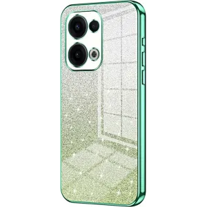 Phonesta Crystal Sparkle Silikon Back Cover Hülle für Oppo Reno13 - Grün