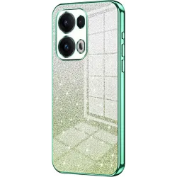 Phonesta Crystal Sparkle Silikon Back Cover Hülle für Oppo Reno13 Pro - Grün