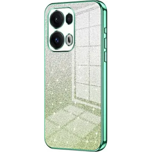 Phonesta Crystal Sparkle Silikon Back Cover Hülle für Oppo Reno13 Pro - Grün