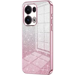 Phonesta Crystal Sparkle Silikon Back Cover Hülle für Oppo Reno13 Pro - Rosa