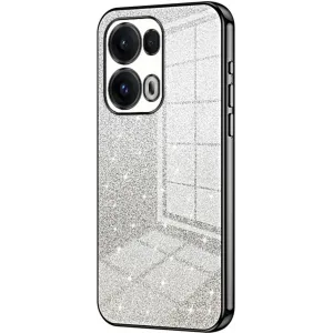 Phonesta Crystal Sparkle Silikon Back Cover Hülle für Oppo Reno13 Pro - Schwarz