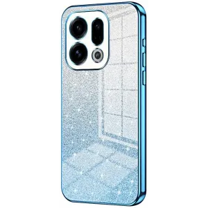 Phonesta Crystal Sparkle Silikon Back Cover Hülle für Oppo Find X9 - Blau