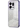 Phonesta Crystal Sparkle Silikon Back Cover Hülle für Oppo Find X9 - Lila