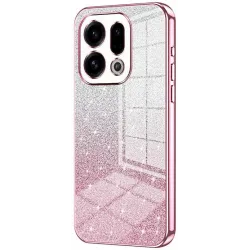 Phonesta Crystal Sparkle Silikon Back Cover Hülle für Oppo Find X9 - Rosa