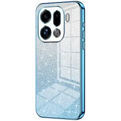 Phonesta Crystal Sparkle Silikon Back Cover Hülle für Oppo Find X9 Pro - Blau