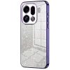 Phonesta Crystal Sparkle Silikon Back Cover Hülle für Oppo Find X9 Pro - Lila