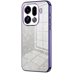 Phonesta Crystal Sparkle Silikon Back Cover Hülle für Oppo Find X9 Pro - Lila
