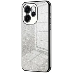 Phonesta Crystal Sparkle Silikon Back Cover Hülle für Oppo Reno15 - Schwarz