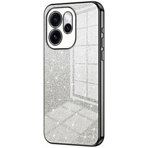 Phonesta Crystal Sparkle Silikon Back Cover Hülle für Oppo Reno15 - Schwarz