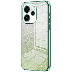 Phonesta Crystal Sparkle Silikon Back Cover Hülle für Oppo Reno15 Pro - Grün