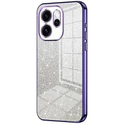 Phonesta Crystal Sparkle Silikon Back Cover Hülle für Oppo Reno15 Pro - Lila