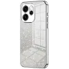 Phonesta Crystal Sparkle Silikon Back Cover Hülle für Oppo Reno15 Pro - Silber