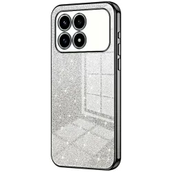 Phonesta Crystal Sparkle Silikon Back Cover Hülle für Xiaomi Poco F8 Pro - Schwarz