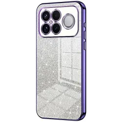 Phonesta Crystal Sparkle Silikon Back Cover Hülle für Xiaomi Poco F8 Ultra - Lila