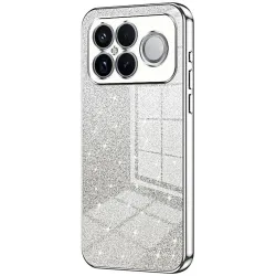 Phonesta Crystal Sparkle Silikon Back Cover Hülle für Xiaomi Poco F8 Ultra - Silber