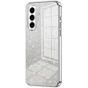 Phonesta Crystal Sparkle Silikon Back Cover Hülle für Samsung Galaxy A57 - Silber