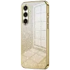 Phonesta Crystal Sparkle Silikon Back Cover Hülle für Samsung Galaxy S25 FE - Gold