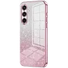 Phonesta Crystal Sparkle Silikon Back Cover Hülle für Samsung Galaxy S25 FE - Rosa