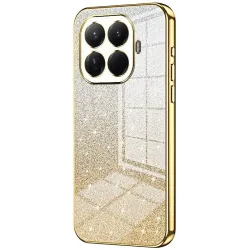 Phonesta Crystal Sparkle Silikon Back Cover Hülle für Xiaomi 15T Pro - Gold