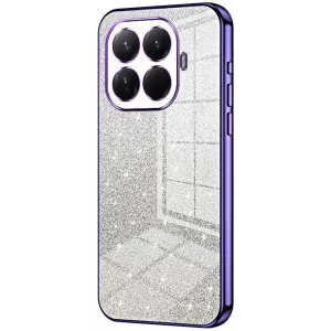 Phonesta Crystal Sparkle Silikon Back Cover Hülle für Xiaomi 15T Pro - Lila