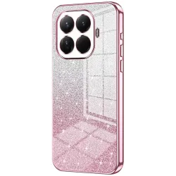 Phonesta Crystal Sparkle Silikon Back Cover Hülle für Xiaomi 15T Pro - Rosa