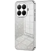 Phonesta Crystal Sparkle Silikon Back Cover Hülle für Xiaomi 15T Pro - Silber