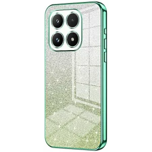 Phonesta Crystal Sparkle Silikon Back Cover Hülle für Xiaomi 17 - Grün