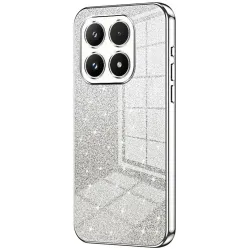 Phonesta Crystal Sparkle Silikon Back Cover Hülle für Xiaomi 17 - Silber