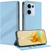 Phonesta Embossed Lines Book Wallet Klapphülle für Oppo Reno13 - Hellblau 2