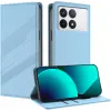Phonesta Embossed Lines Book Wallet Klapphülle für Xiaomi 14T - Hellblau 2