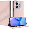 Phonesta Embossed Lines Book Wallet Klapphülle für Xiaomi Redmi Note 14 4G - Rosa 2