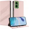 Phonesta Embossed Lines Book Wallet Klapphülle für Motorola Moto G35 - Rosa 2