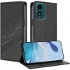 Phonesta Embossed Lines Book Wallet Klapphülle für Motorola Moto G04 / G04s / G24 / G24 Power / E14 - Schwarz 2