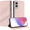 Phonesta Embossed Lines Book Wallet Klapphülle für Samsung Galaxy S25 Edge - Rosa 2