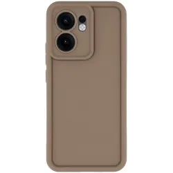 Phonesta Grooved Silikon Back Cover Hülle für Oppo Reno13 F 4G/5G / Reno13 FS 5G - Braun