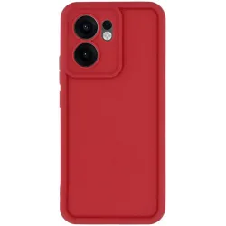 Phonesta Grooved Silikon Back Cover Hülle für Oppo Reno13 F 4G/5G / Reno13 FS 5G - Rot