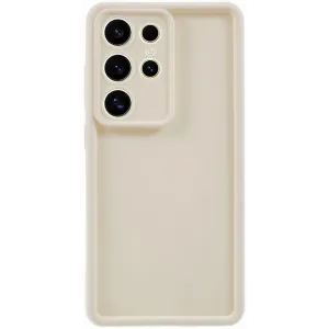 Phonesta Grooved Silikon Back Cover Hülle für Samsung Galaxy S25 Ultra - Beige