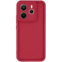 Phonesta Grooved Silikon Back Cover Hülle für Xiaomi Redmi Note 14 4G - Rot