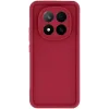 Phonesta Grooved Silikon Back Cover Hülle für Xiaomi Redmi Note 14 Pro Plus - Rot