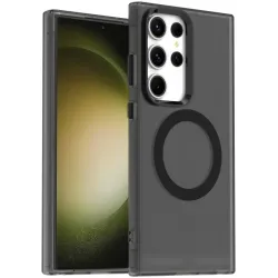 Phonesta HardFrost Back Cover Hülle mit MagSafe für Samsung Galaxy S23 Ultra - Mattschwarz