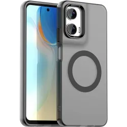 Phonesta HardFrost Back Cover Hülle mit MagSafe für Motorola Moto G35 - Mattschwarz