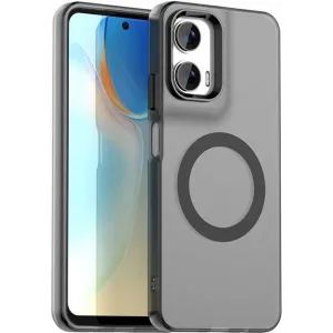 Phonesta HardFrost Back Cover Hülle mit MagSafe für Motorola Moto G35 - Mattschwarz