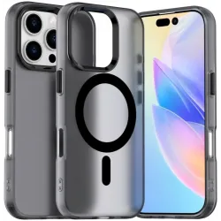 Phonesta HardFrost Back Cover Hülle mit MagSafe für Apple iPhone 16 Pro - Mattschwarz
